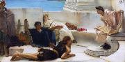 Alma-Tadema, Sir Lawrence A Reading from Homer (mk23) oil on canvas